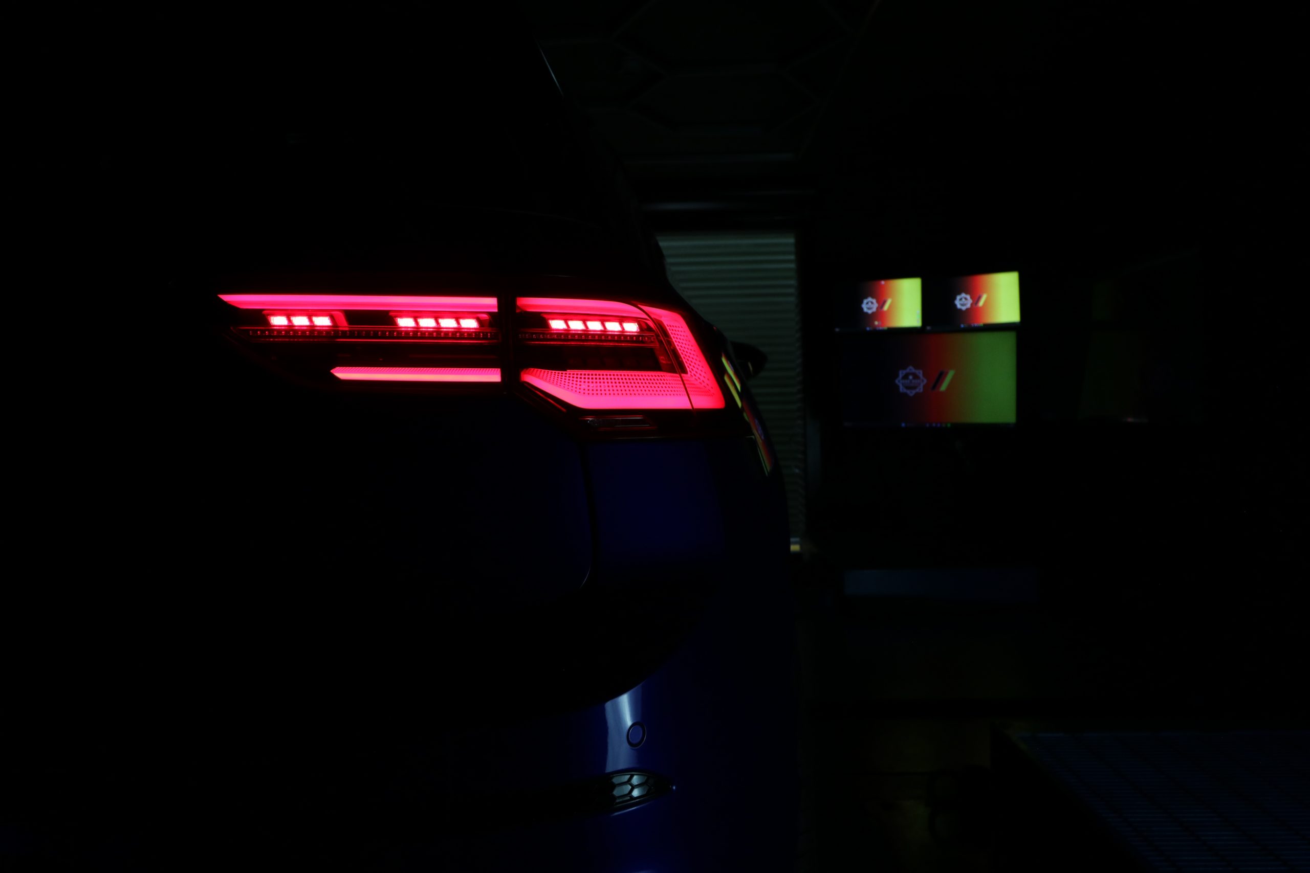 Performance car on dyno