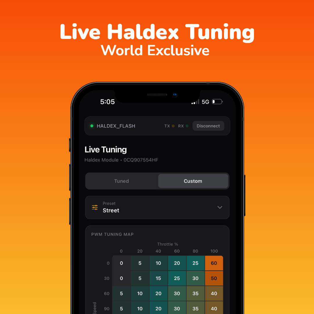 Haldex.Flash Live tuning app